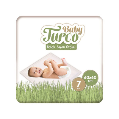 Bebek Bakım Örtüsü 60X60 cm 7 Adet