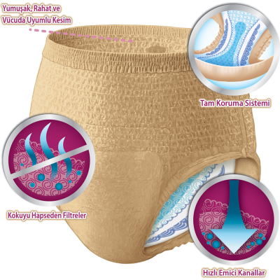 Emici Külot Büyük Boy Kadın 9'lu