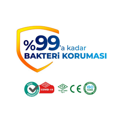 Black Elastik Kulaklıklı Cerrahi Maske 10'lu