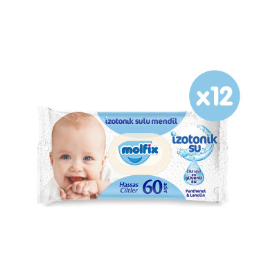 İzotonik Sulu Islak Mendil Hassas Ciltler 720' li