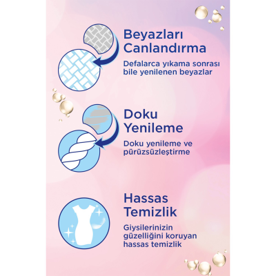 Hassas Bakım Sıvı Çamaşır Deterjanı 3L (50 Yıkama) Beyaz Yenileme