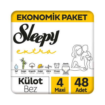 Extra Günlük Aktivite Ekonomik Paket Külot Bez 4 Numara Maxi 48 Adet