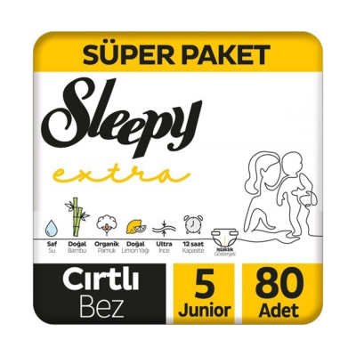 Extra Günlük Aktivite Süper Paket Bebek Bezi 5 Numara Junior 80 Adet