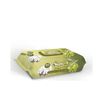 Doğal Zeytinyağlı ve Pamuklu Islak Bebek Havlusu 3x90