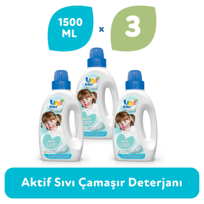 Çamaşır Deterjanı 1.500 ml 3'lü Ekonomik Fırsat Paketi